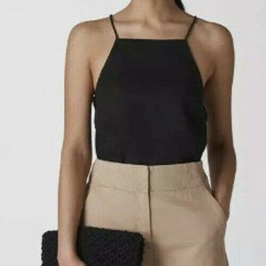 Whistles Womens Becky Button Black Sleeveless